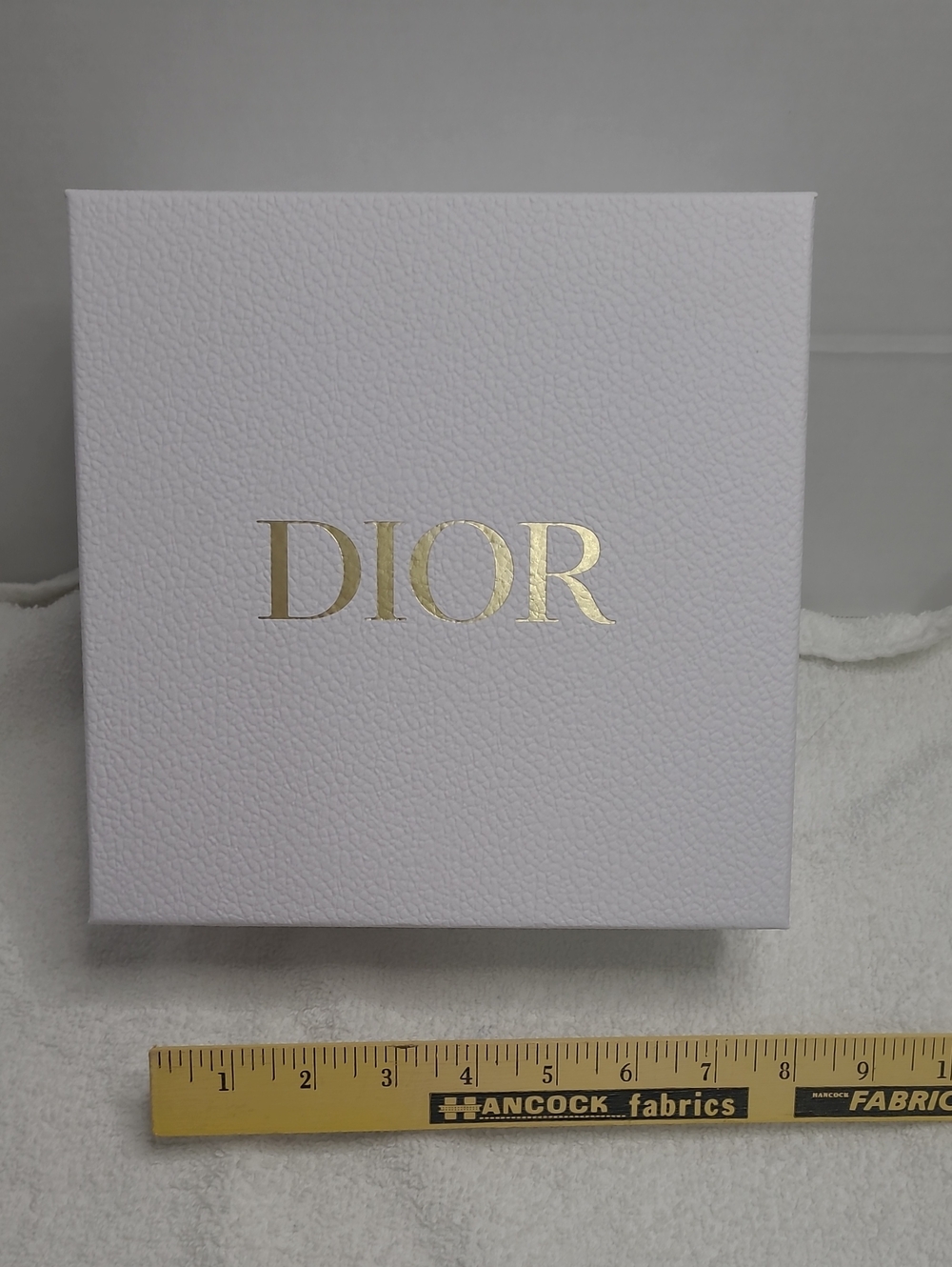Dior White Box Wall Art with Gold Logo